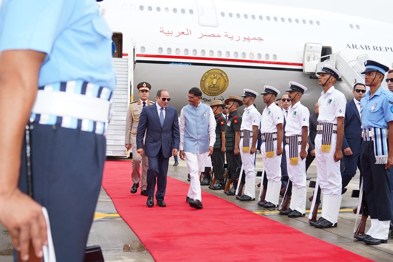 Egyptian President El-Sisi arrives in New Delhi to attend 18th BRICS Summit